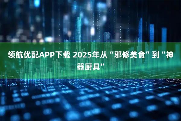 领航优配APP下载 2025年从“邪修美食”到“神器厨具”