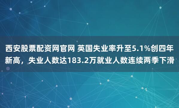 西安股票配资网官网 英国失业率升至5.1%创四年新高，失业人数达183.2万就业人数连续两季下滑